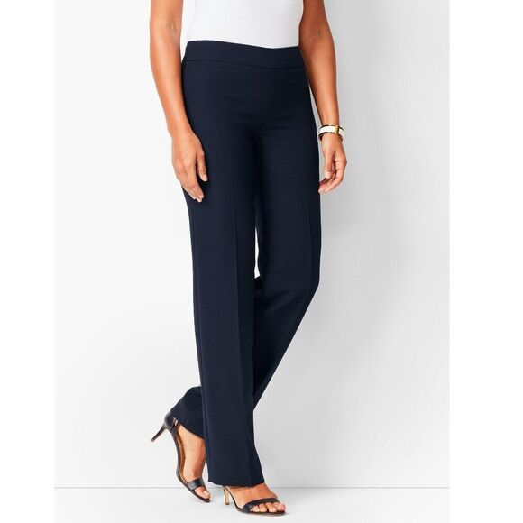 Talbots Plus Dress Pants Size 16W 16 Stretch Black Full Length - Picture 1 of 12